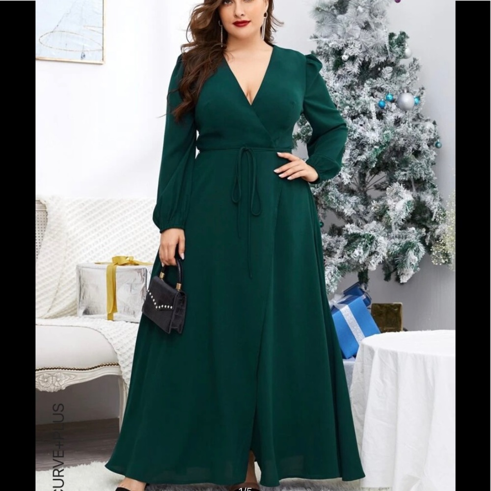 Green maxi dress
